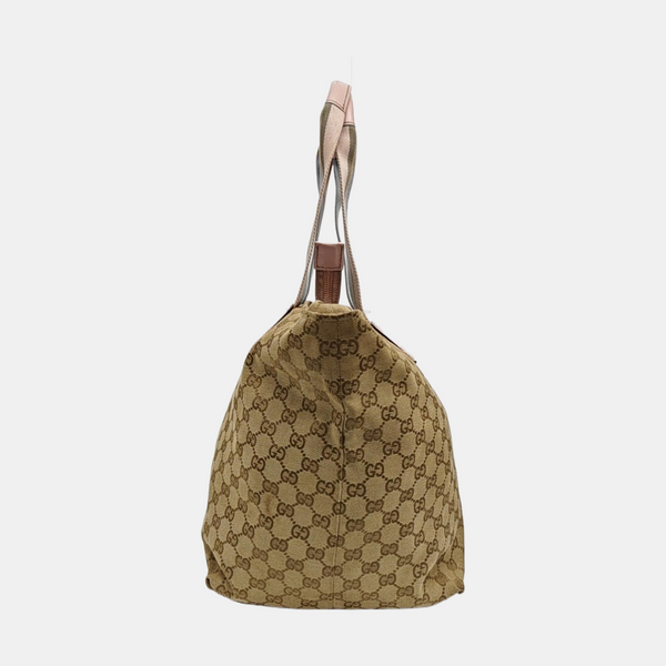 Monogram Canvas Tote Bag Brown