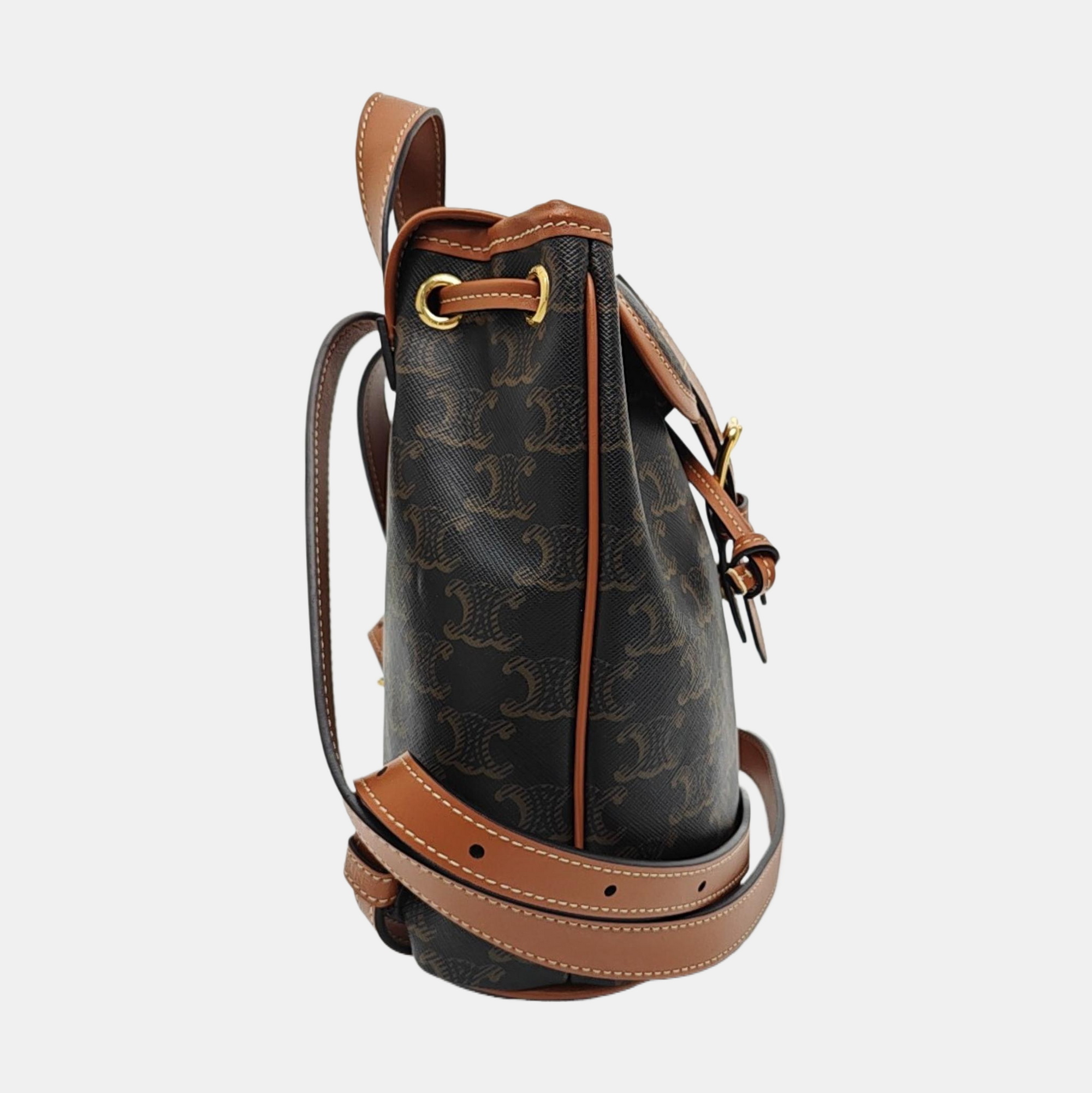 TRIOMPHE Mini Coated Canvas Brown