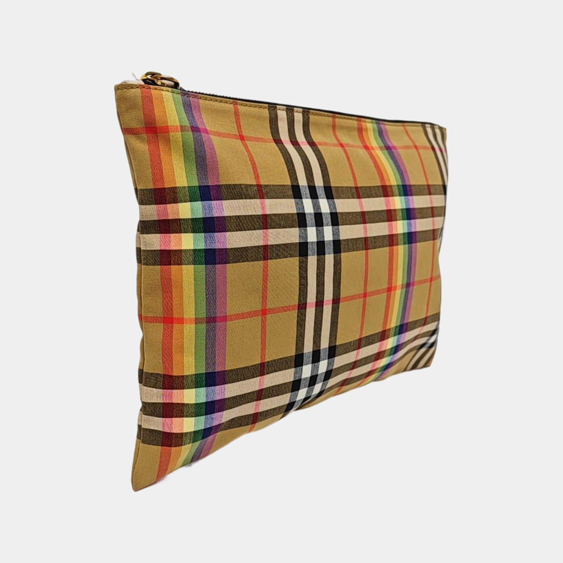 Coated Canvas Clutch Multicolor
