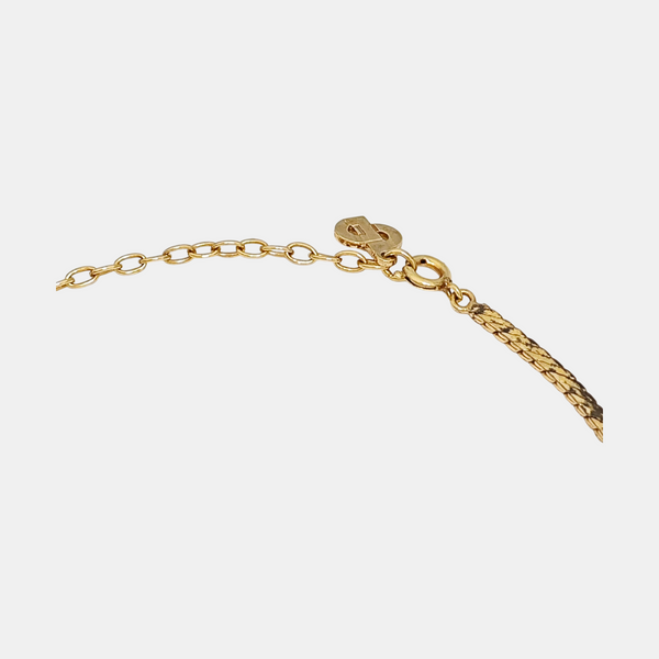 Twist Round Metal Gold Necklace