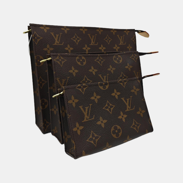 TRIO Monogram Coated Canvas Brown