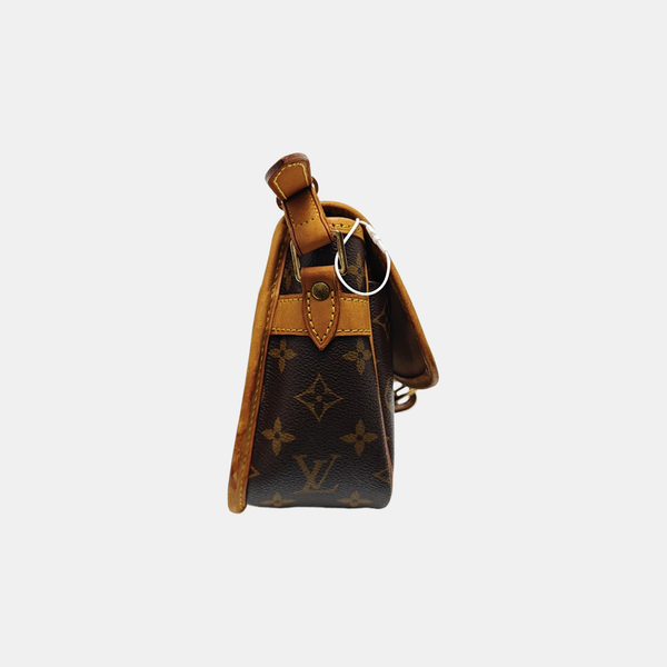 SOLOGNE PM Monogram Coated Canvas Brown