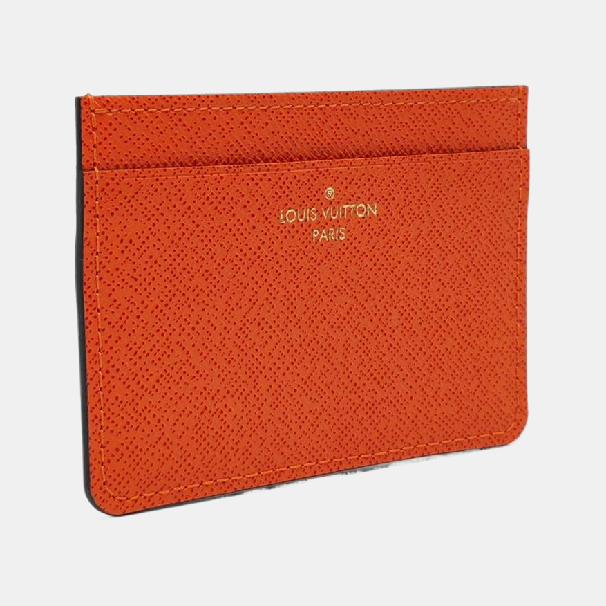 Calfskin Card Holder Orange