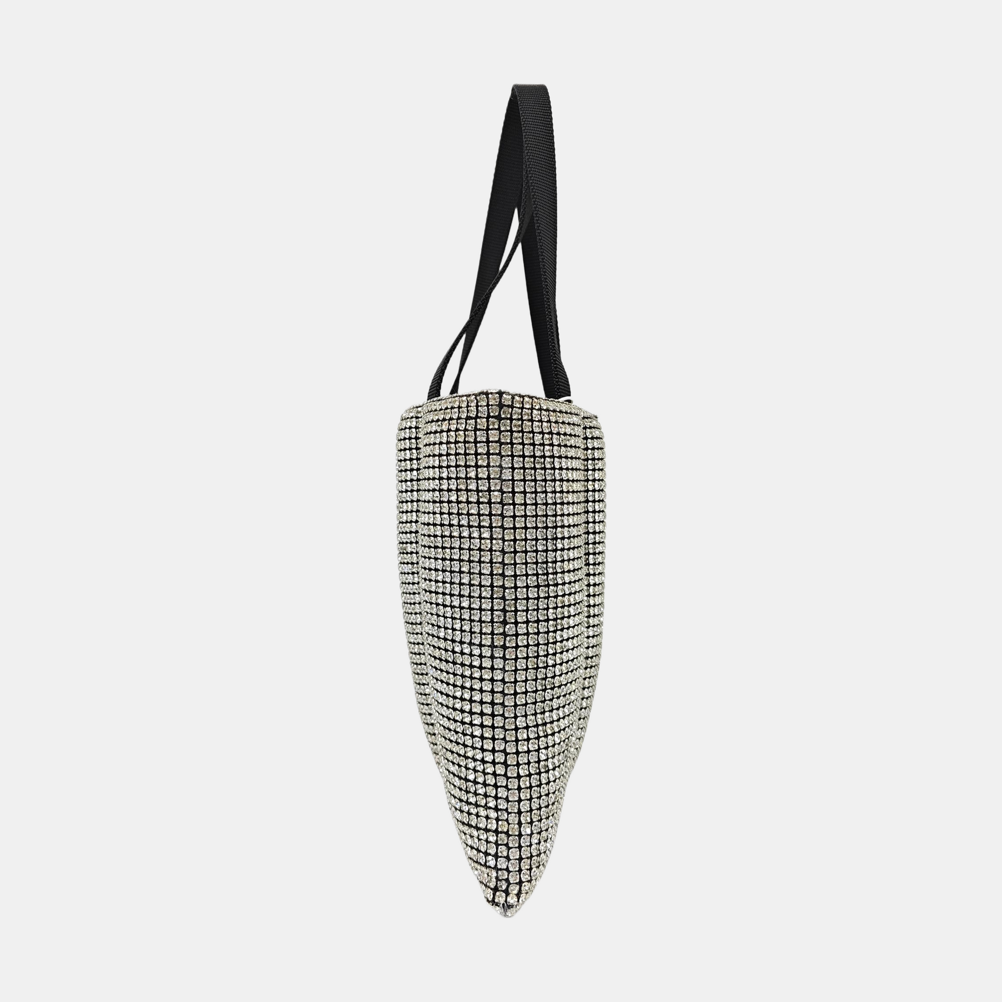 Lab-Grown Diamond Top Handle Bag Black