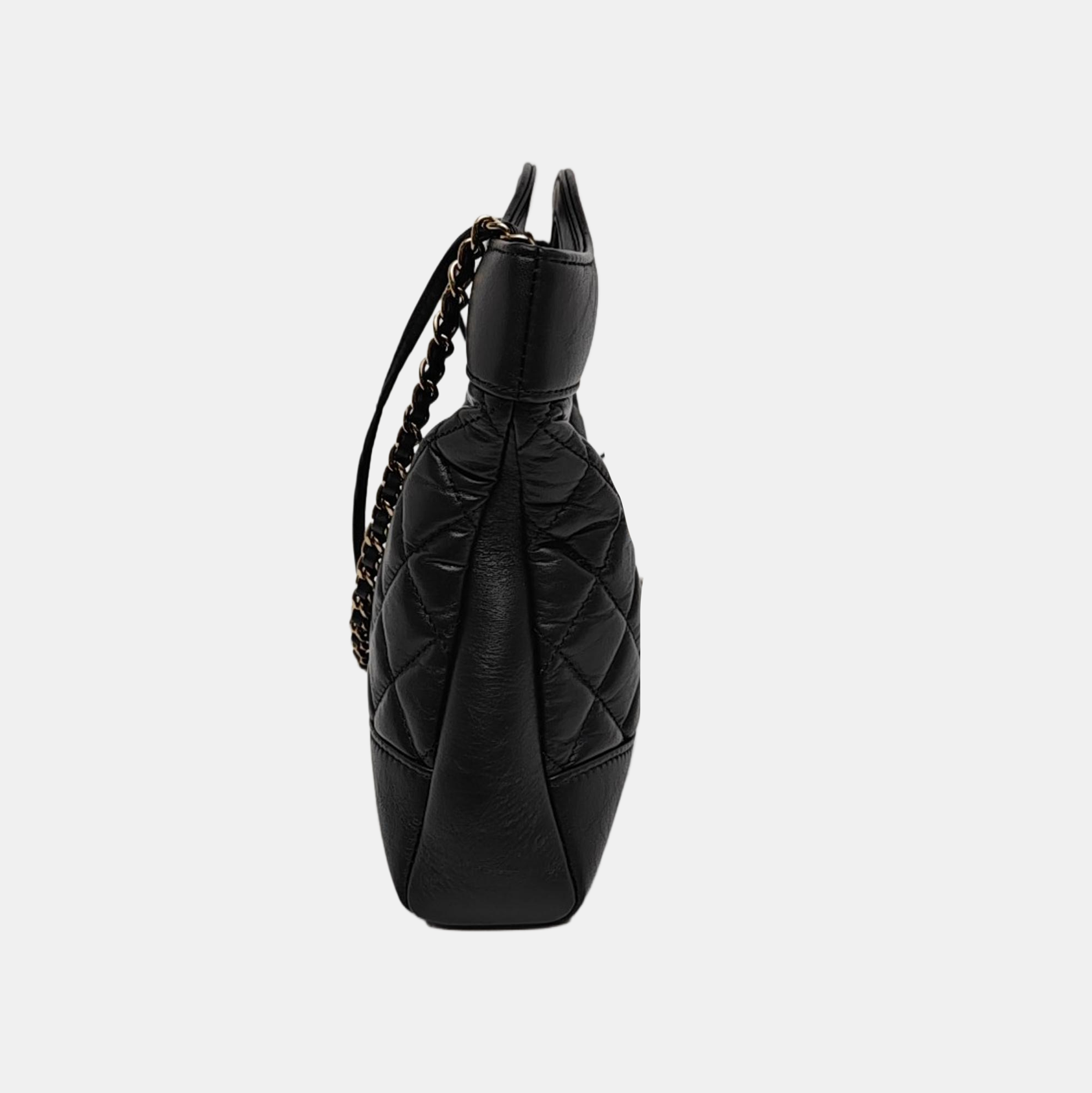 CHANEL 31 Mini Quilted Waxed Cafskin Black