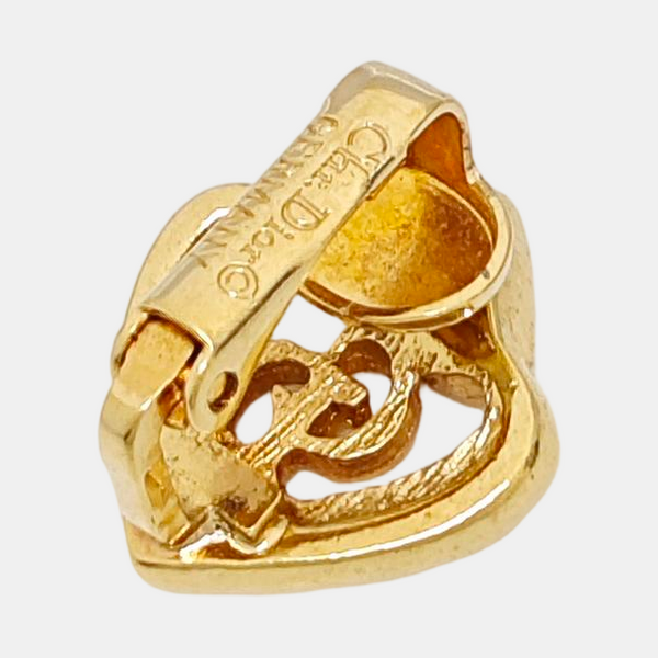 Petit CD Metal Gold Clip On Earrings