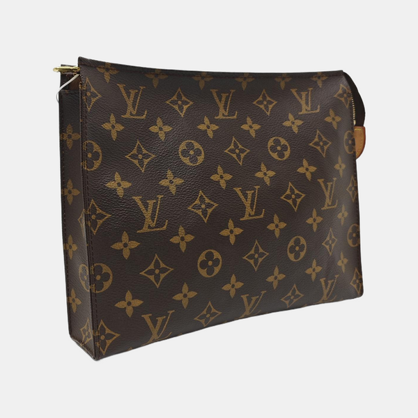TOILET POCKET 26 Monogram Coated Canvas Brown