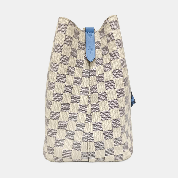 NÉONOÉ MM Damier Azur Coated Canvas White
