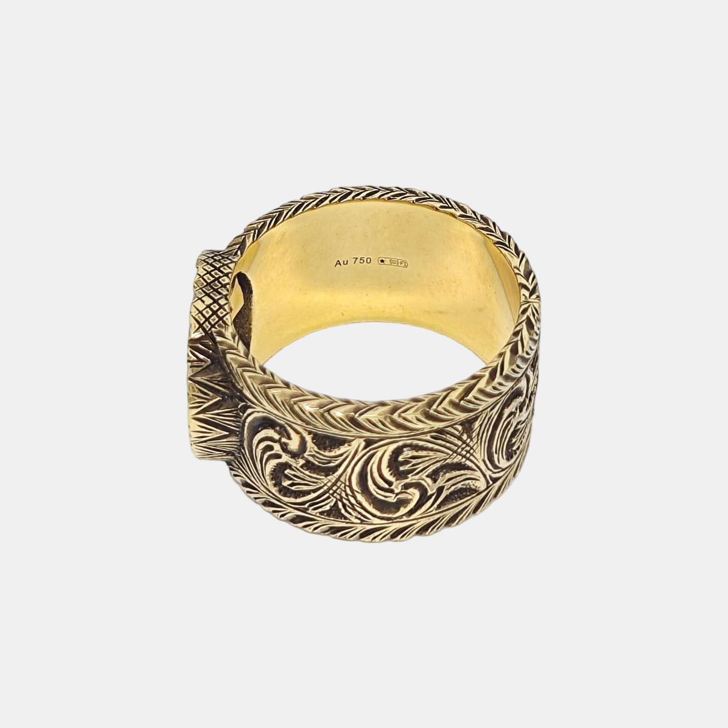 Interlocking G 18k Gold Ring HK 17