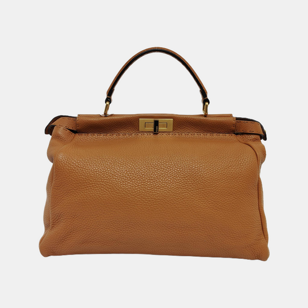 Authenticated pre-owned  Peekaboo Large Calfskin Brown - Tote Bag at Looply