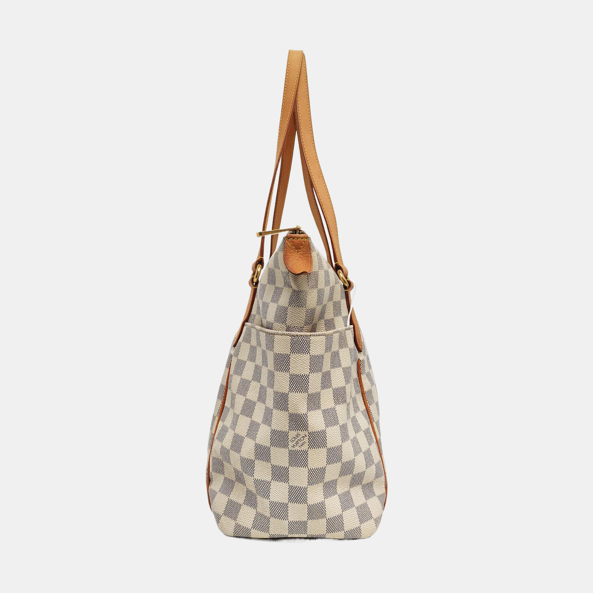 Authenticated pre-owned  TOTALLY MM Coated Canvas White - Tote Bag at Looply