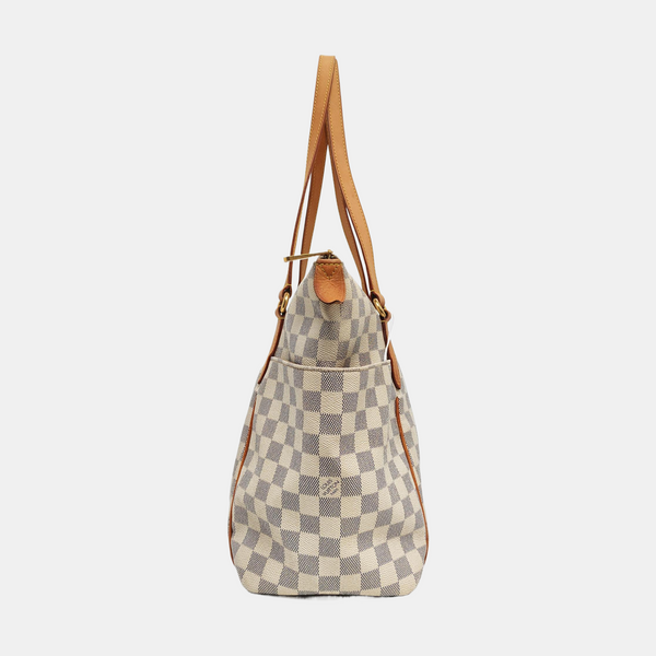 Authenticated pre-owned  TOTALLY MM Coated Canvas White - Tote Bag at Looply