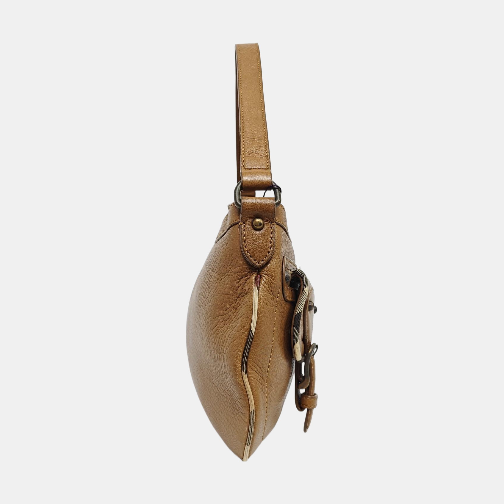 Quilted Calfskin Shoulder Bag Brown