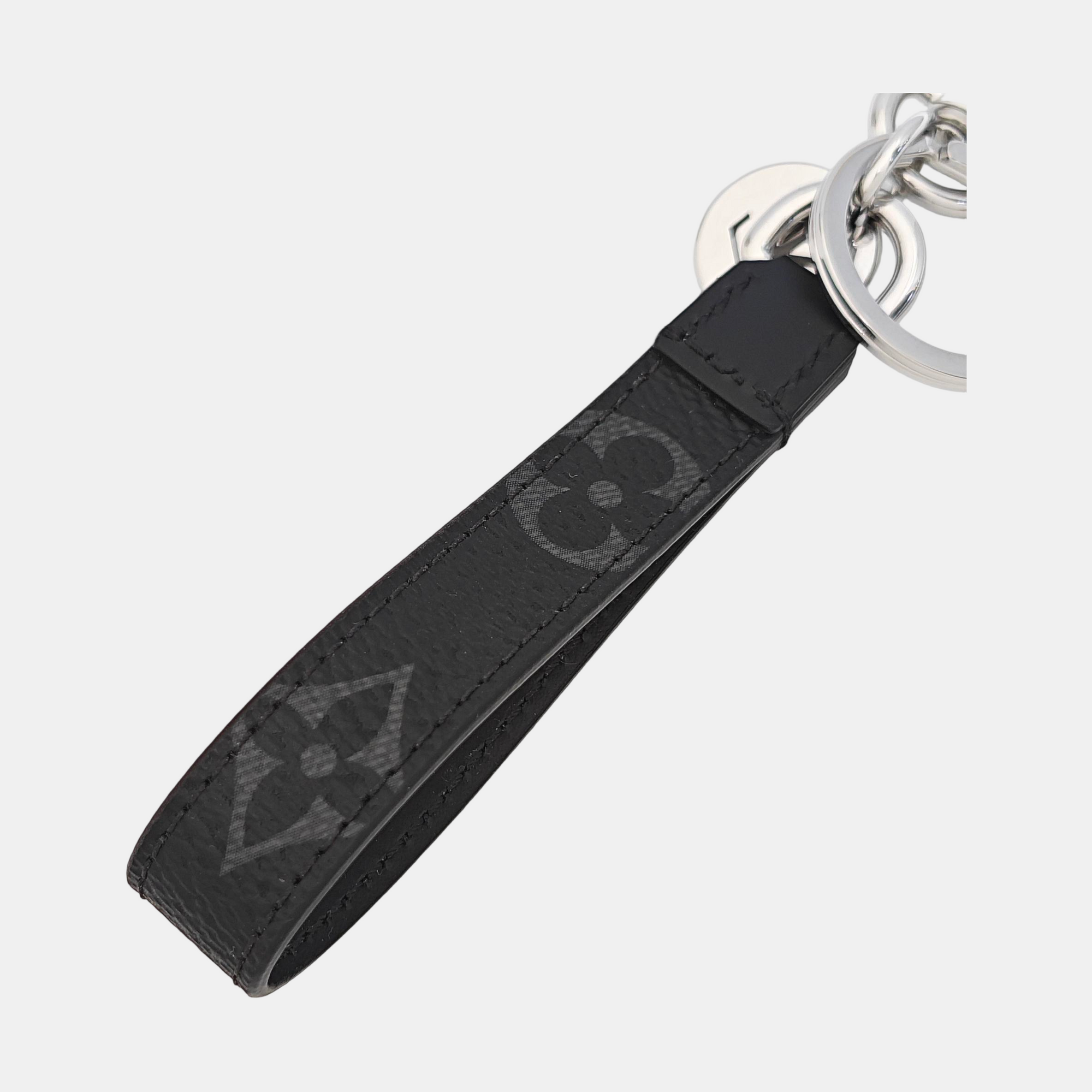 Coated Canvas Bag Charm Black