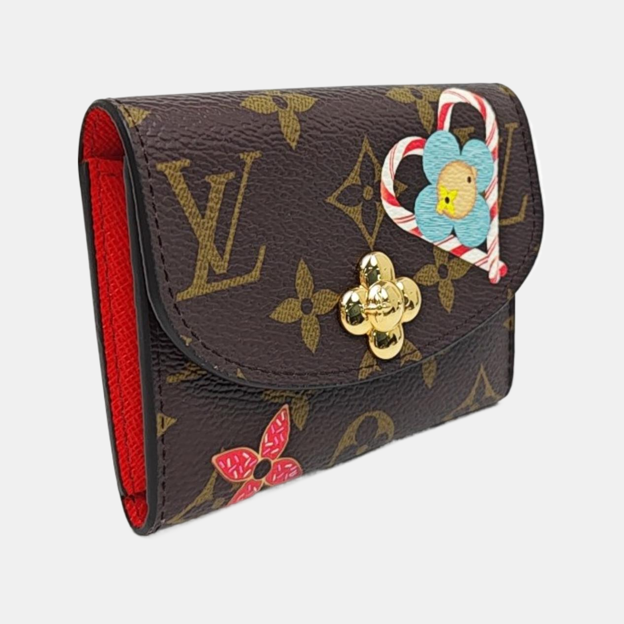 ROSALIE Monogram Coated Canvas Brown Card Holder