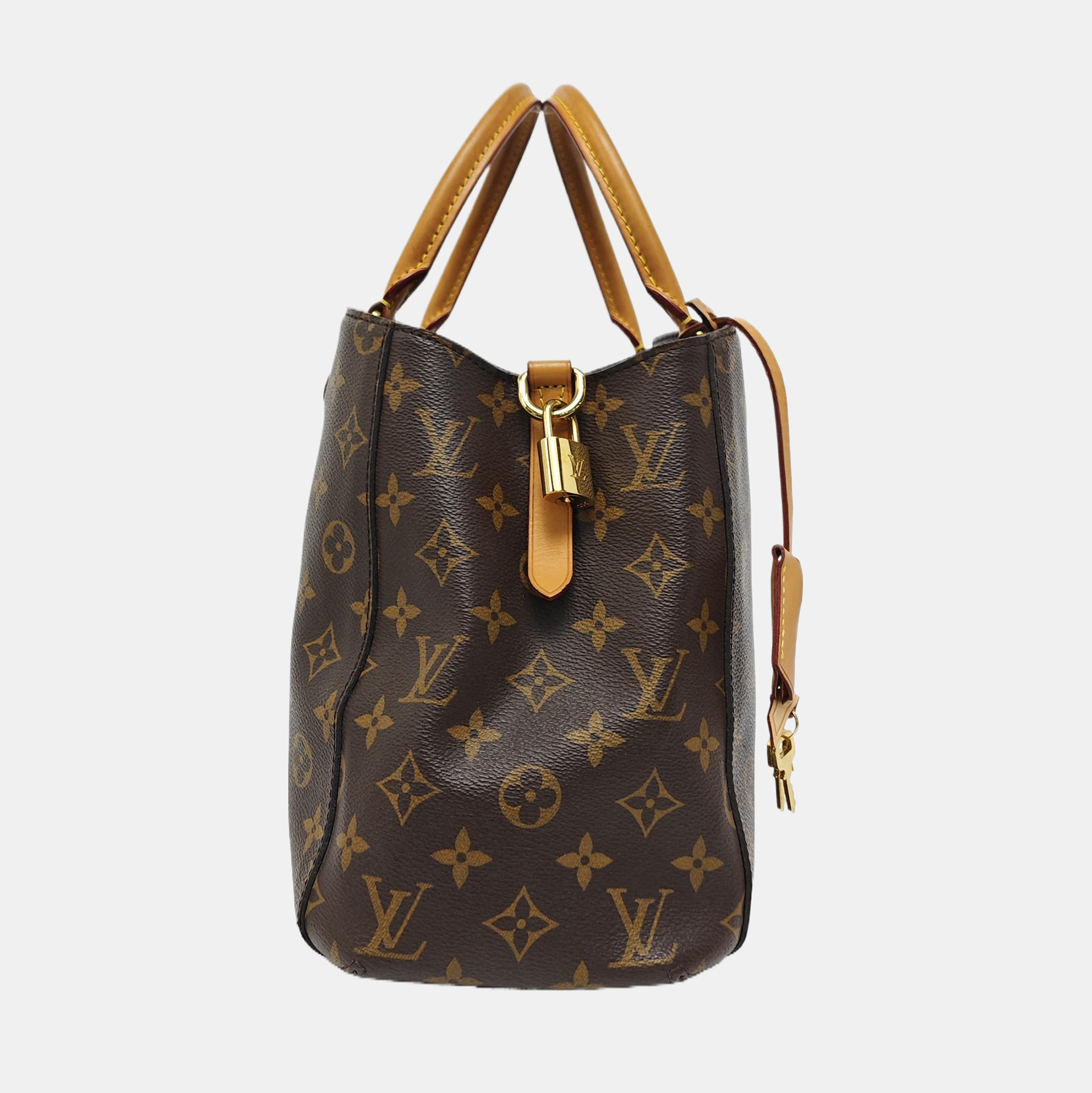 MONTAIGNE Monogram Coated Canvas Brown