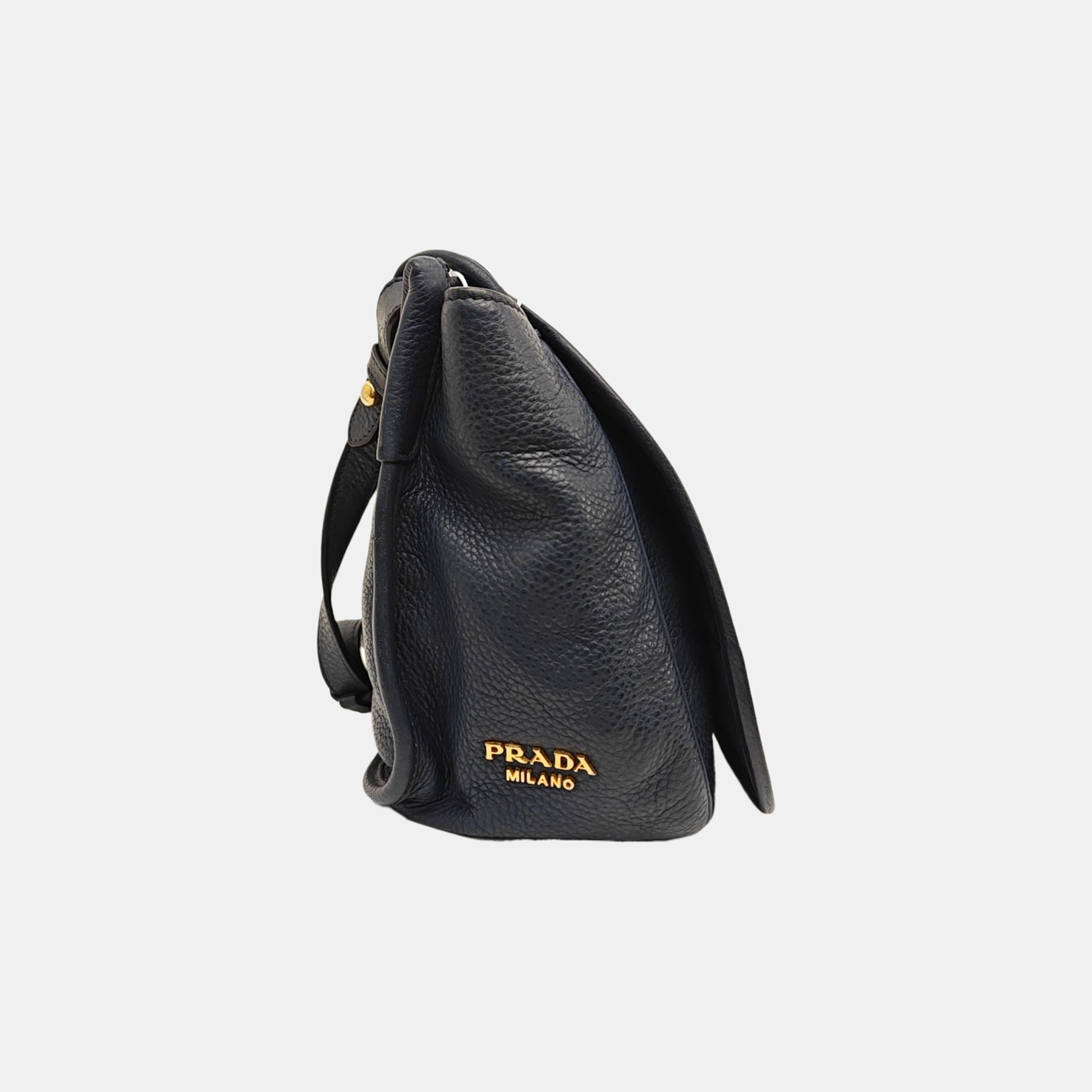 Leather Shoulder Bag Blue