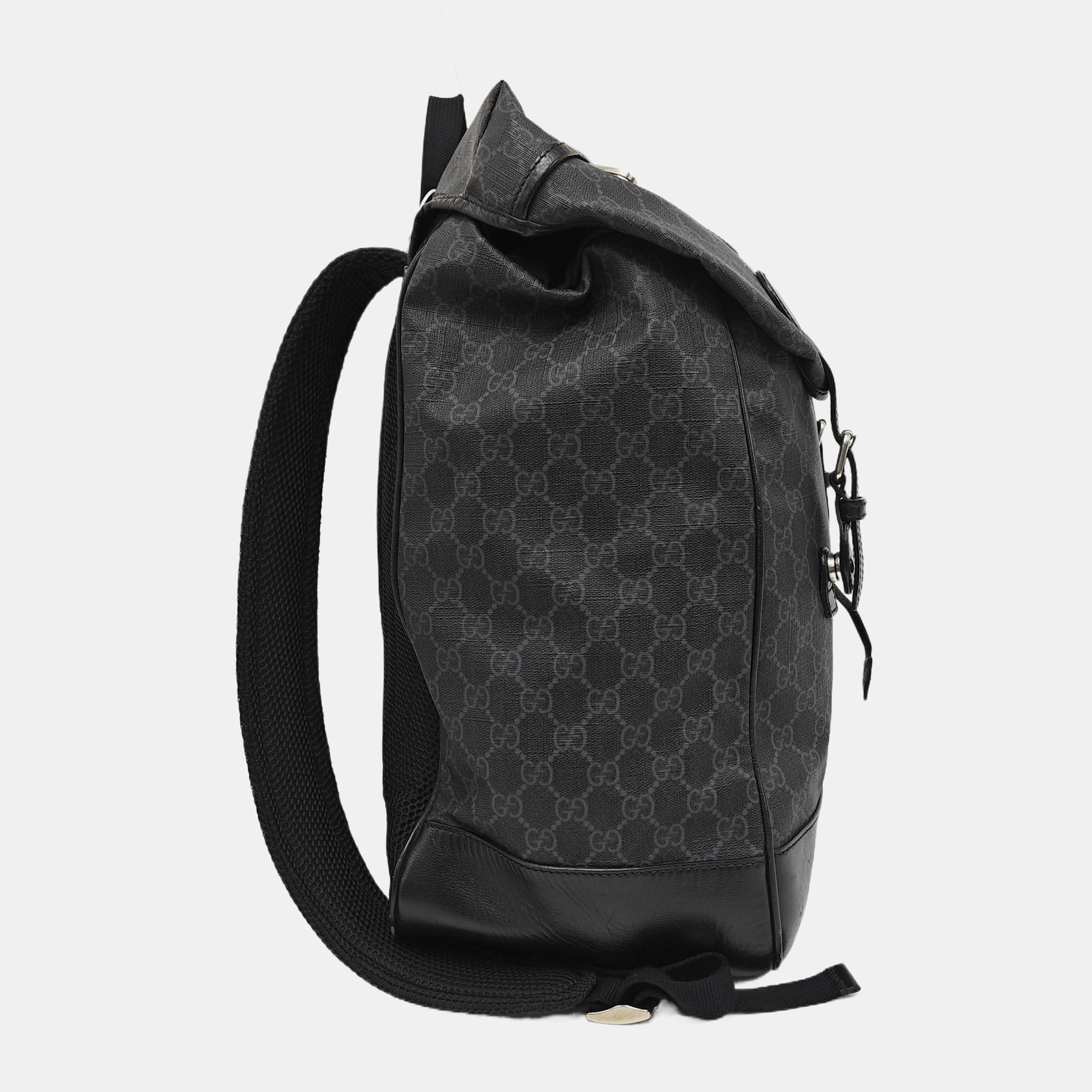 Retro Medium Monogram Coated Canvas Black
