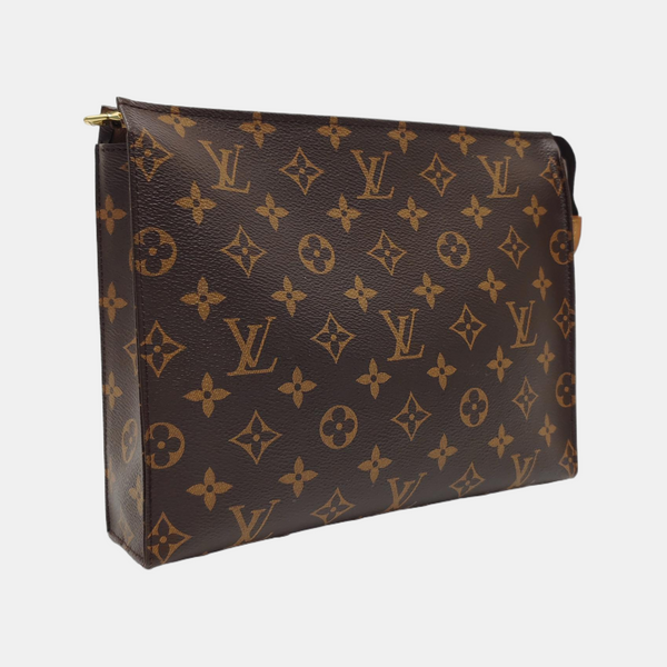 TOILET POCKET 26 Monogram Coated Canvas Brown