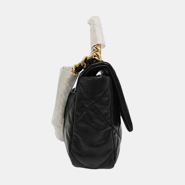 CHANEL 19 Small Quilted Lambskin Black