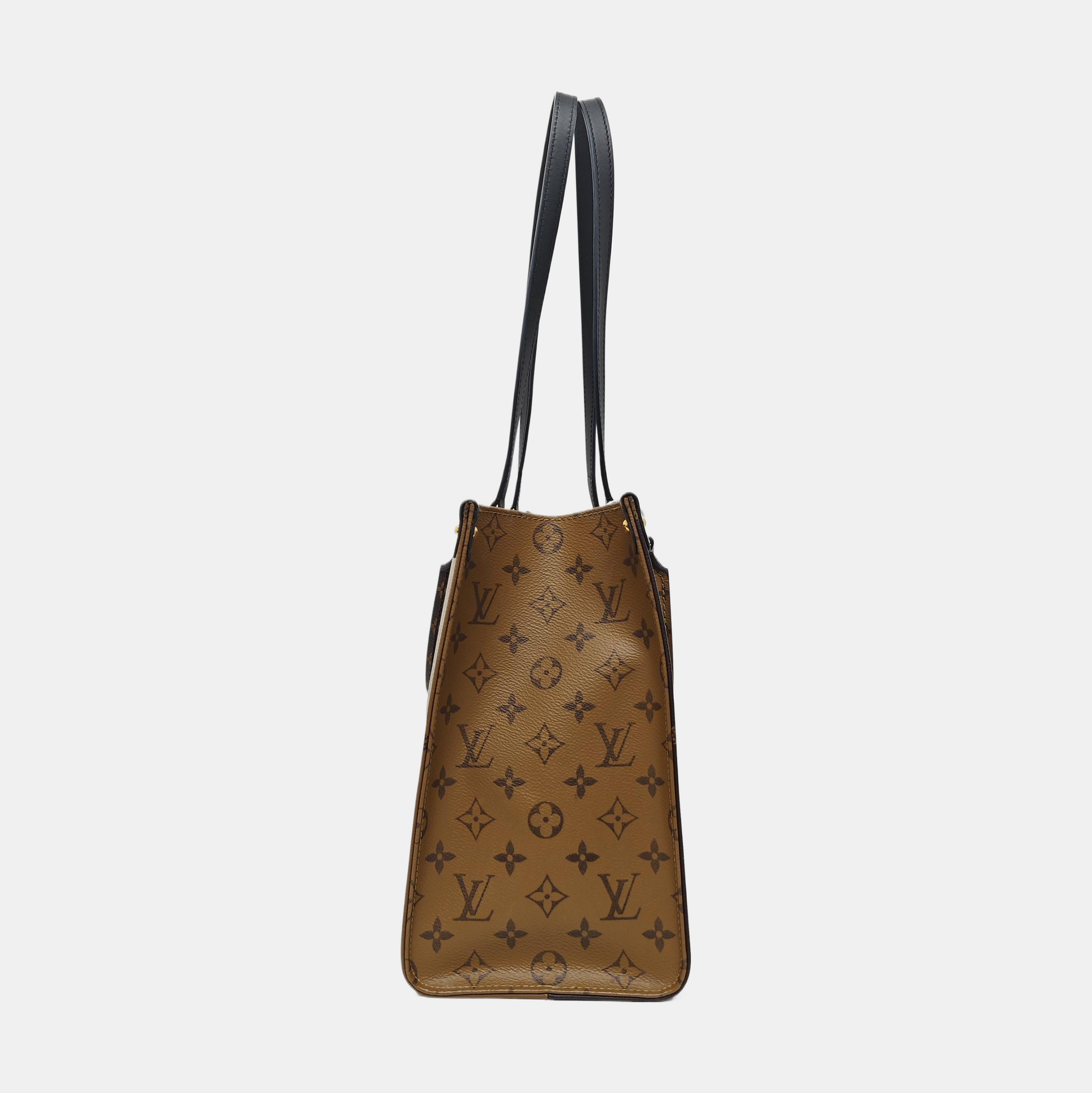 ONTHEGO MM Monogram Coated Canvas Brown