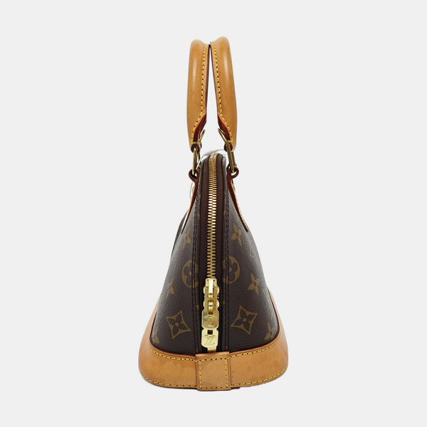 ALMA BB Monogram Coated Canvas Brown