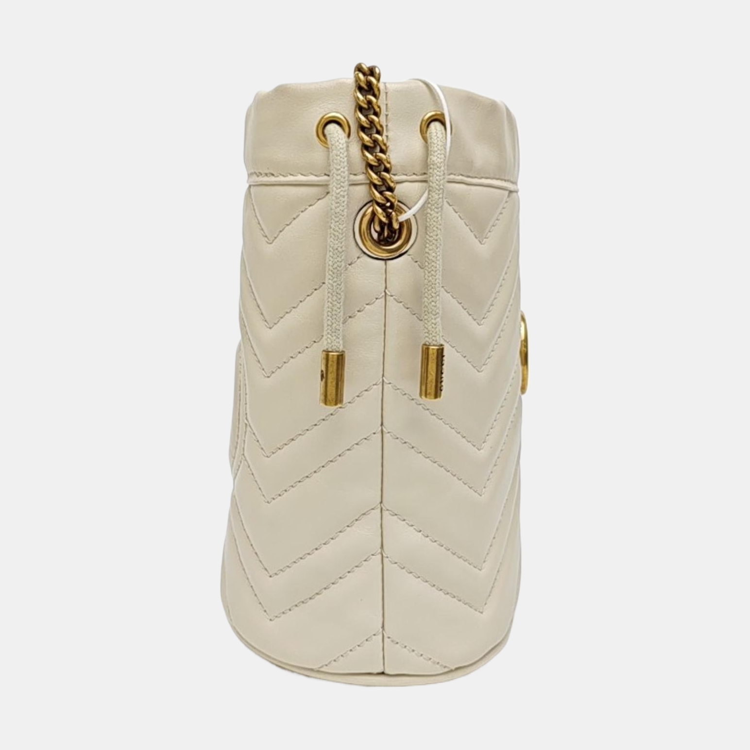 GG Marmont Mini Quilted Calfskin White