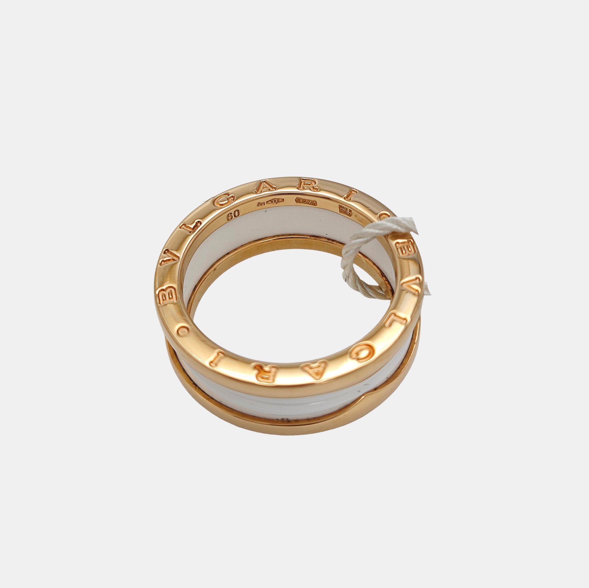B.ZERO1 18k Rose Gold Ring EU 60
