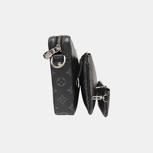 TRIO Monogram Coated Canvas Gray