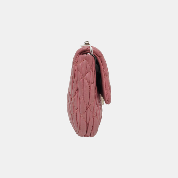 Quilted Lambskin Shoulder Bag Pink