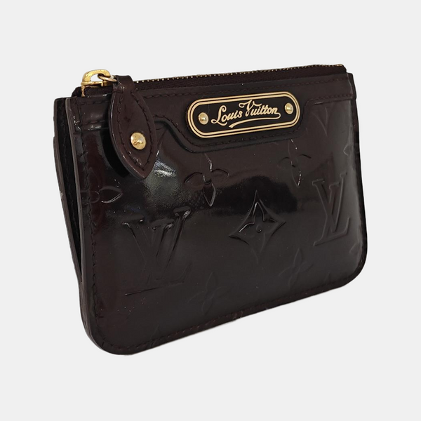 Patent Leather Card Holder Red