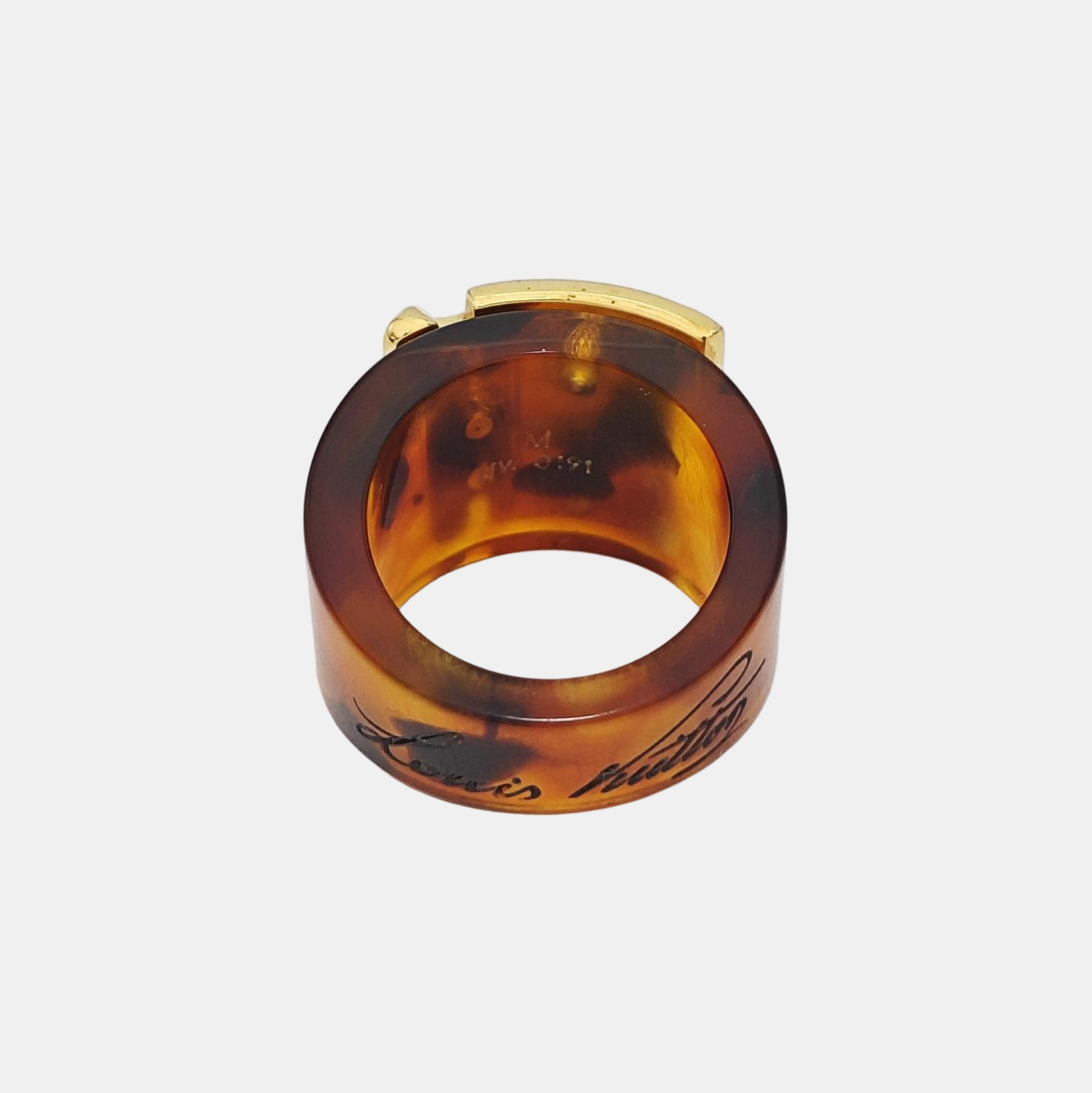 LOCK ME Synthetic Material Brown Ring EU 53