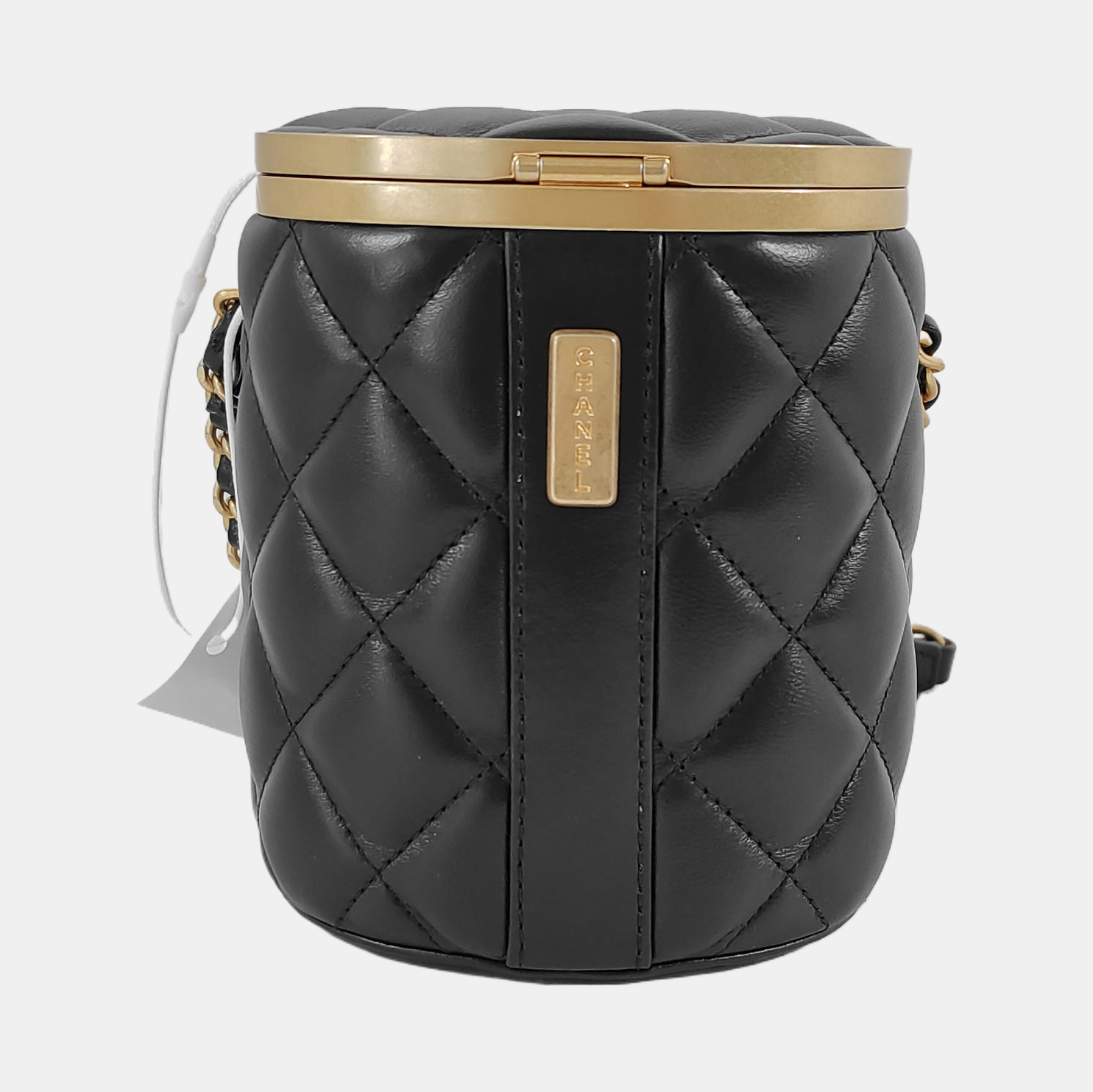 CROWN BOX VANITY Small Quilted Lambskin Black