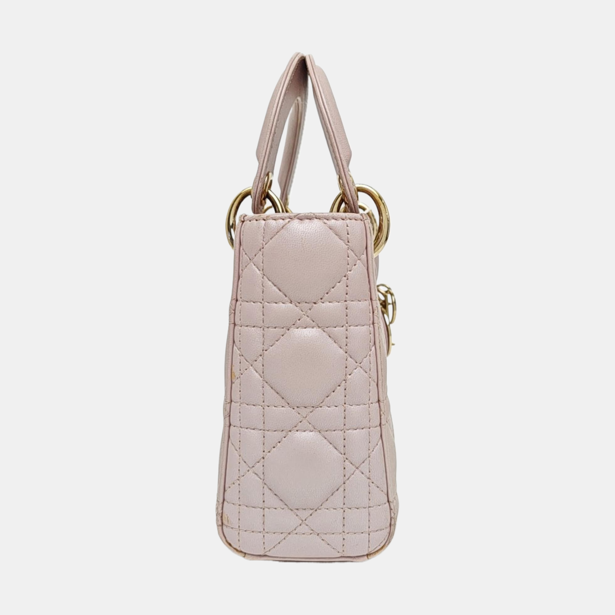 Lady Dior Mini Cannage Lambskin Pink