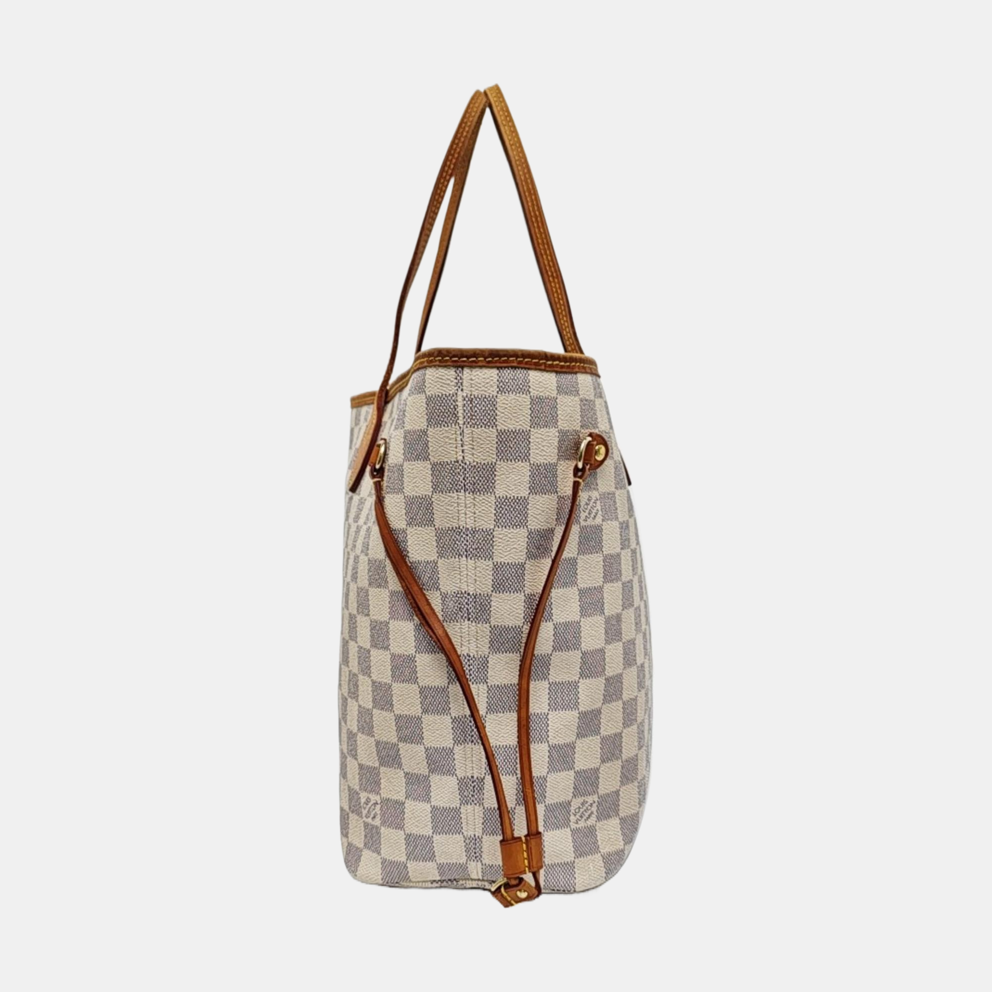 NEVERFULL MM Damier Azur Coated Canvas White
