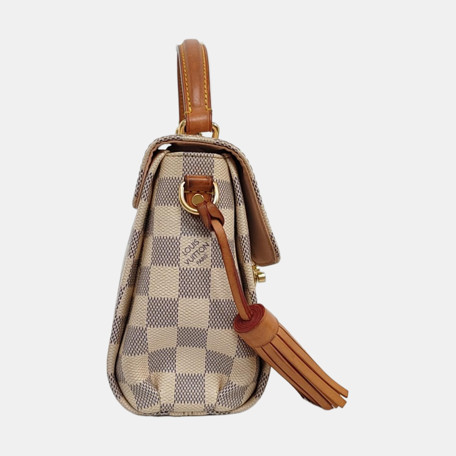 CROISETTE Damier Azur Coated Canvas White