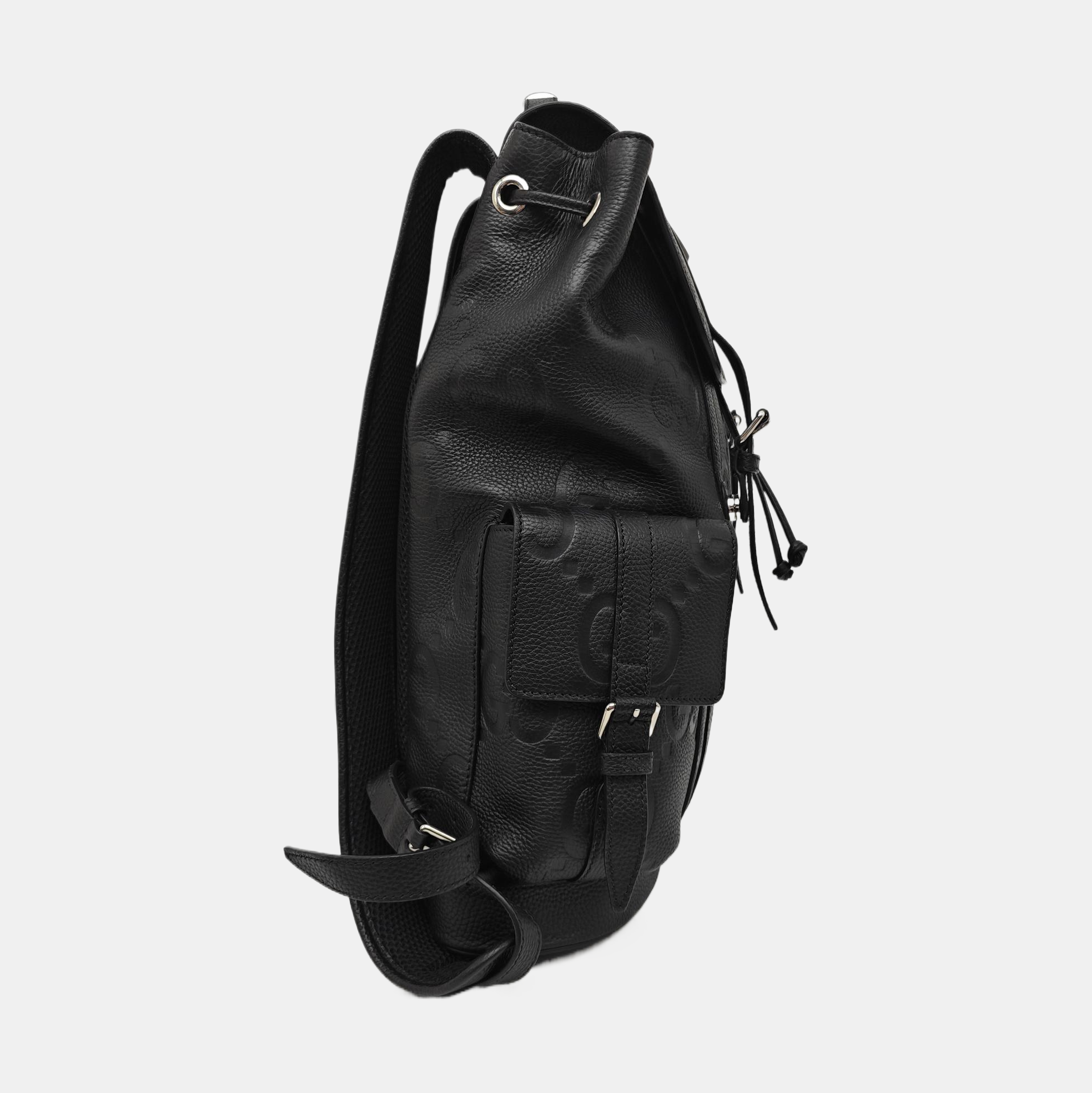 Monogram Calfskin Backpack Large Black