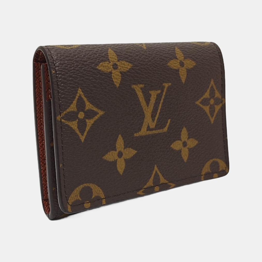 ENVELOPPE Monogram Coated Canvas Brown Card Holder