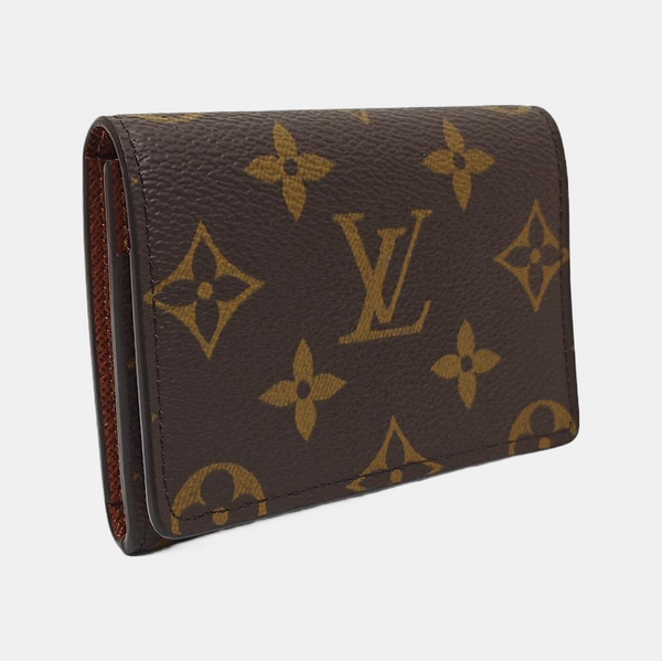 ENVELOPPE Monogram Coated Canvas Brown Card Holder