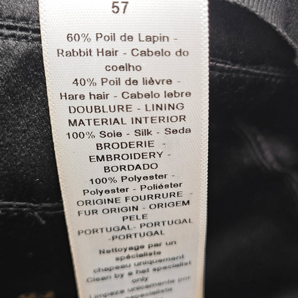 Rabbit Fur Hat Black