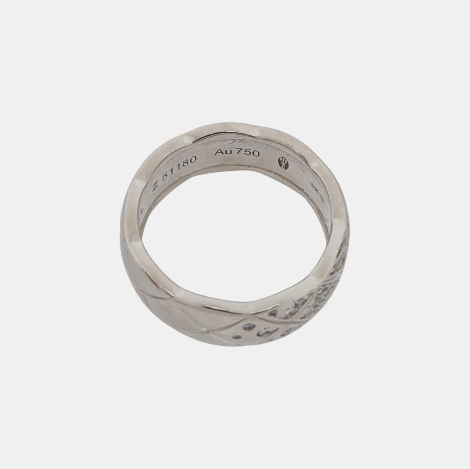 COCOCRUSH 18k White Gold Silver Ring EU 50