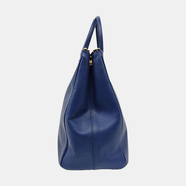 Galleria Large Saffiano Calfskin Blue