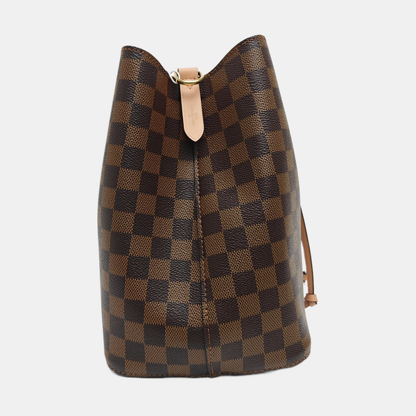 NÉONOÉ MM Damier Ebene Coated Canvas Brown