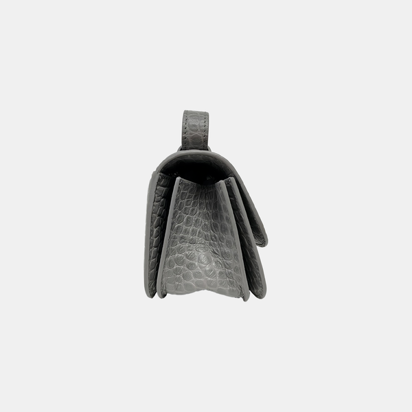Round Small Calfskin Gray