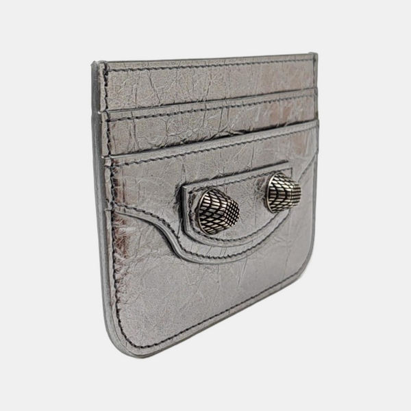 Le Cagole Lambskin Silver Card Holder