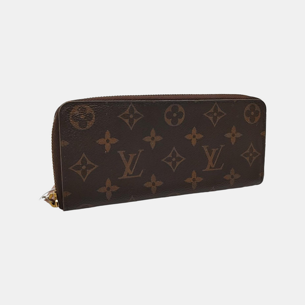 CLÉMENCE Monogram Coated Canvas Brown Wallet