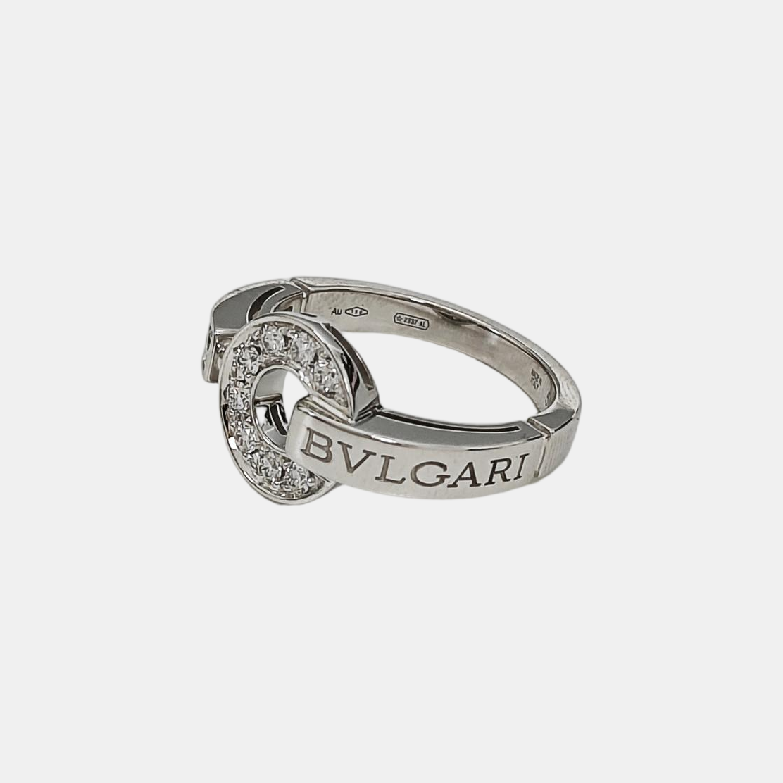 BVLGARI BVLGARI 18k White Gold Silver Ring EU 50