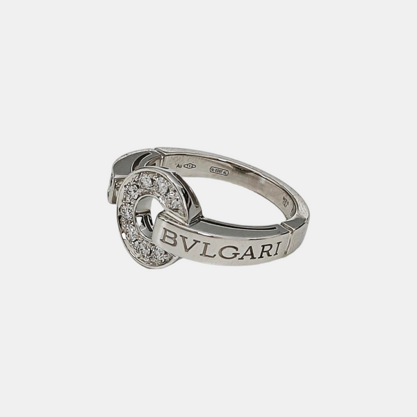 BVLGARI BVLGARI 18k White Gold Silver Ring EU 50