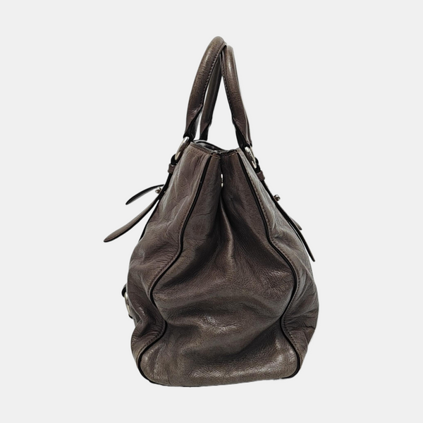 Shoulder Strap Calfskin Gray