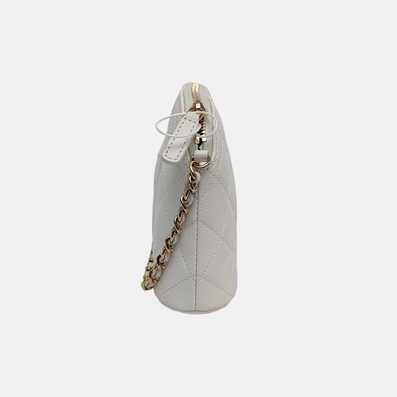 Quilted Grained Calfskin White